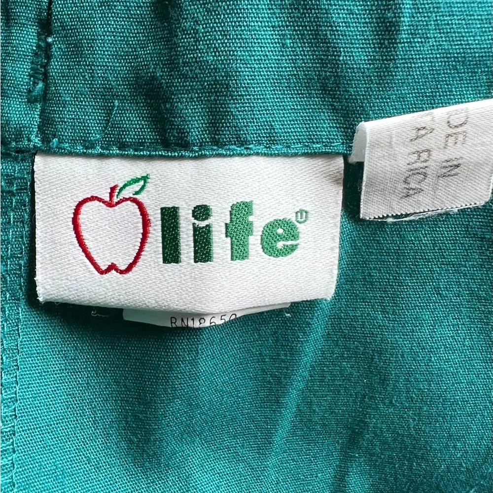 Apple Life Drawstring Scrub Pants Green Size Small - Picture 3 of 3